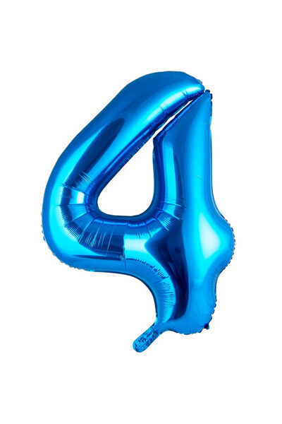 Шар цифра 4 Blue 102 см (40