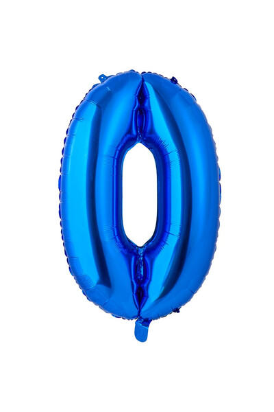 Шар цифра 0 Blue 66см (26