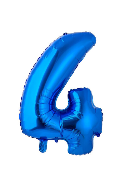 Шар цифра 4 Blue 66 см (26