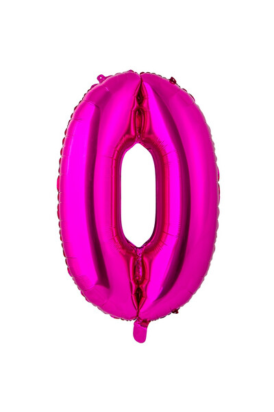 Шар цифра 0 Fuchsia 66см (26
