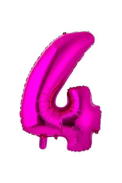 Шар цифра 4 Fuchsia 66 см (26