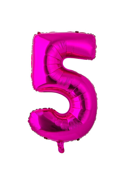 Шар цифра 5 Fuchsia 66 см (26
