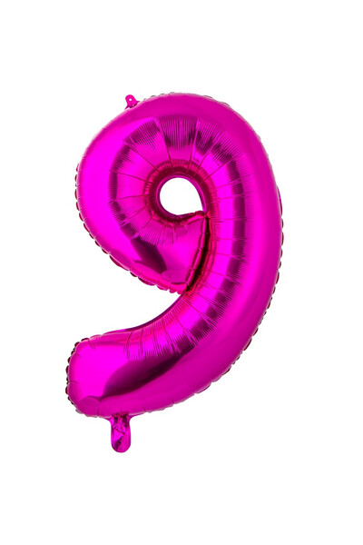 Шар цифра 9 Fuchsia 66 см (26