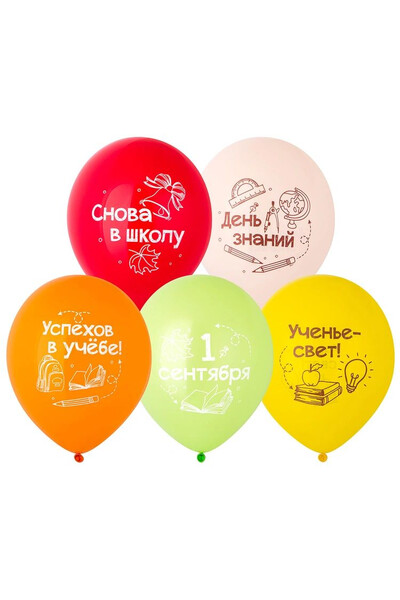 Шар пастель Снова в школу 30 см (12